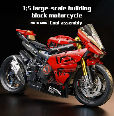 Kit de construction de moto rouge