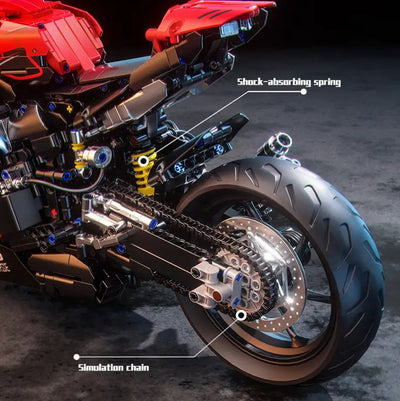 Kit de construction de moto rouge