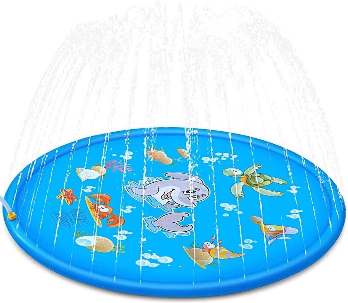 Tapis de jeu aquatique avec animaux marins et arroseur d'eau