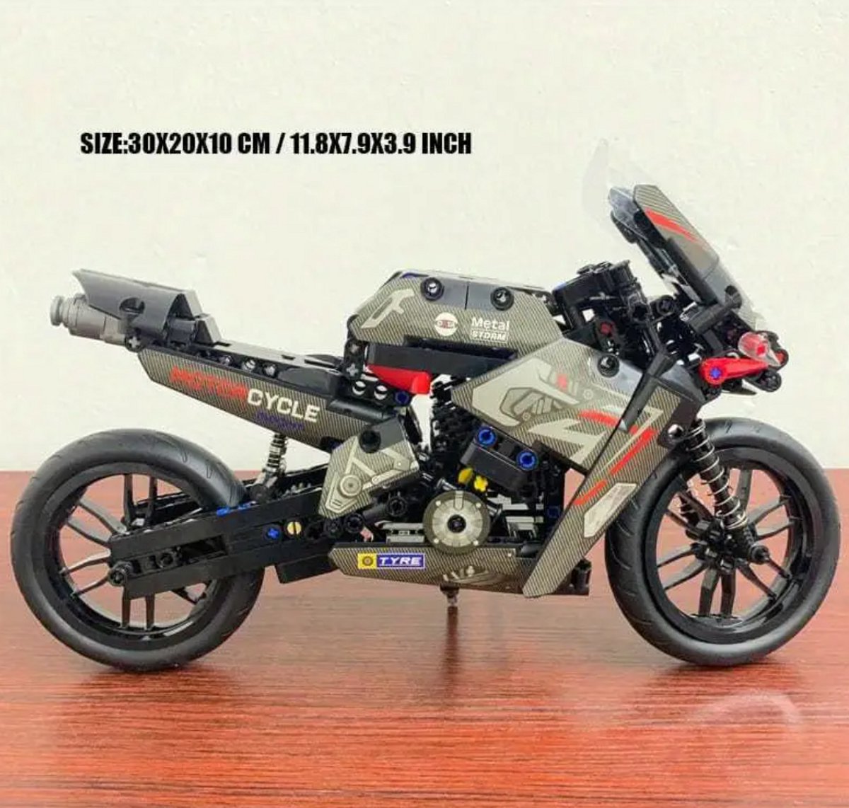 Kit de construction de moto d'aventure de 486 pièces