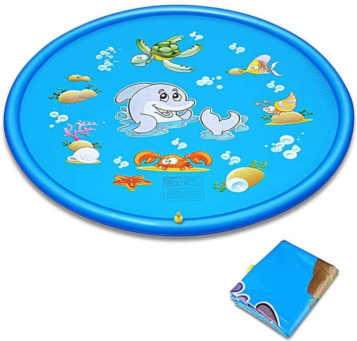 Tapis de jeu aquatique avec animaux marins et arroseur d'eau