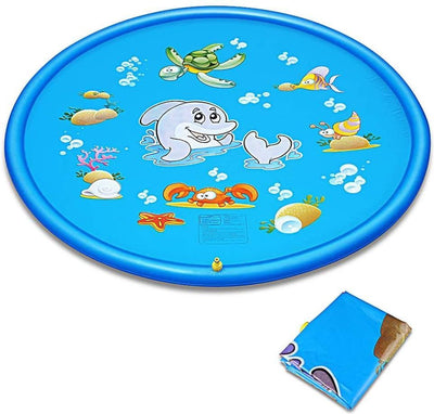 Tapis de jeu aquatique avec animaux marins et arroseur d'eau