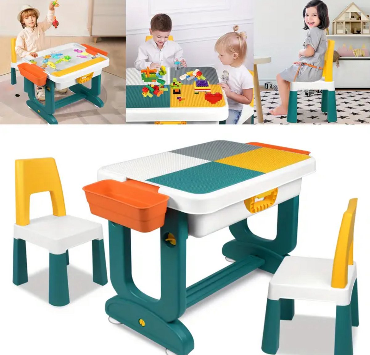 Table de jeu pour enfants avec 2 chaises