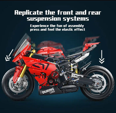 Kit de construction de moto rouge