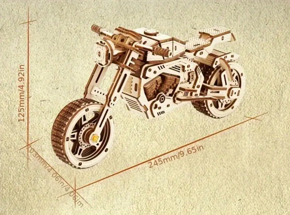 Kit de construction de moto en bois de 184 pièces