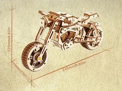 Kit de construction de moto en bois de 184 pièces