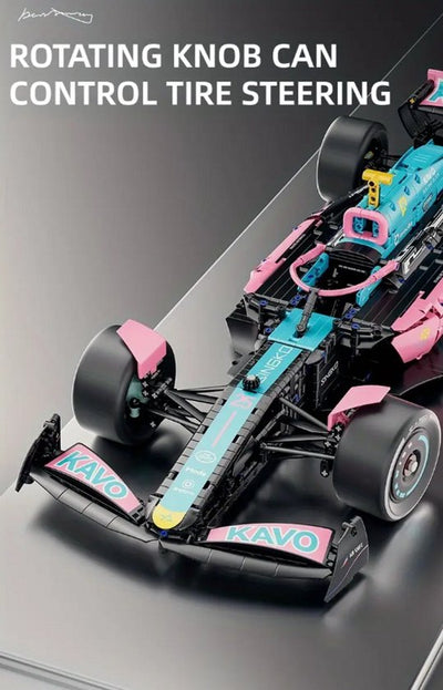 Voiture de course rose et bleue 1:8, 2312 pièces
