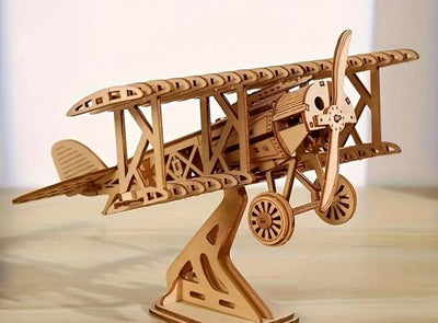 Ensemble de construction d'avion en bois de 105 pièces