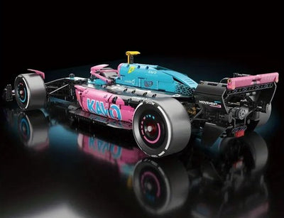 Voiture de course rose et bleue 1:8, 2312 pièces
