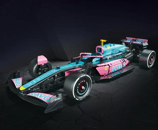 Voiture de course rose et bleue 1:8, 2312 pièces