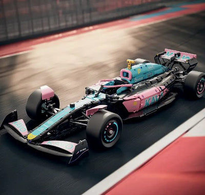 Voiture de course rose et bleue 1:8, 2312 pièces