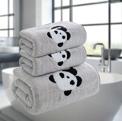 Ensemble de serviettes Panda 3 pièces