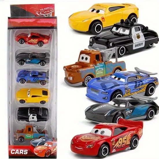 Coffret de voitures de course Disney Cars 6 pièces