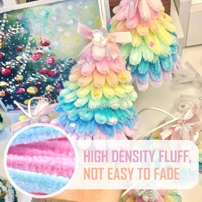 100 morceaux de fil chenille pastel