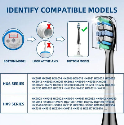 12 pièces - Têtes de brosse universelles compatibles avec Philips
