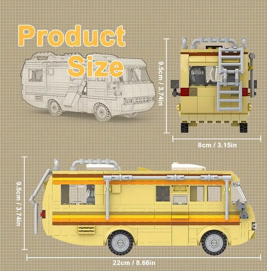 Ensemble de blocs de construction pour camping-car