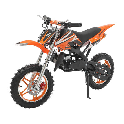 Moto tout-terrain 49cc Vert/Orange/Noir