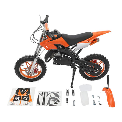Moto tout-terrain 49cc Vert/Orange/Noir