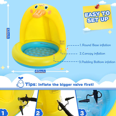 Piscine gonflable pour enfants Motif canard en caoutchouc