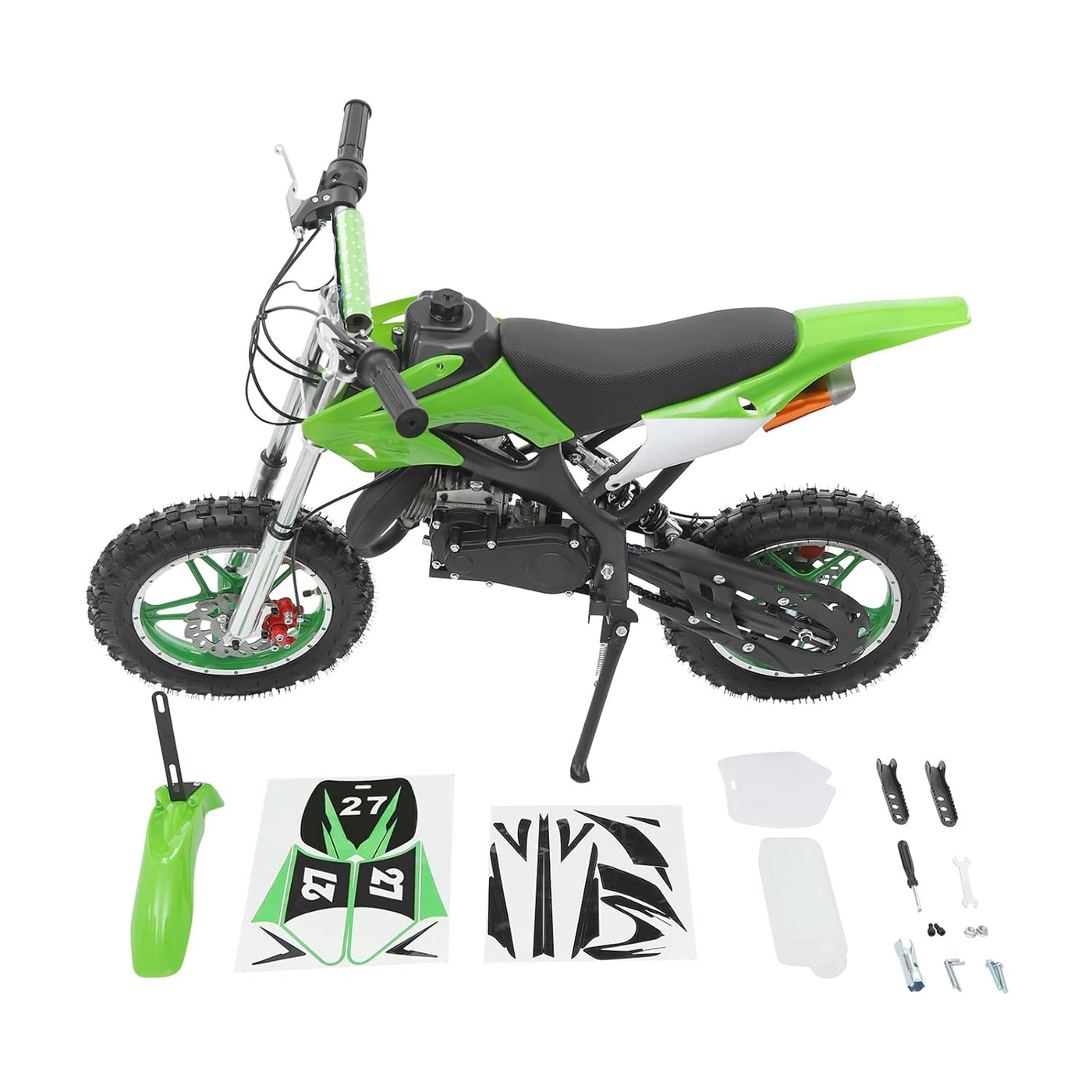 Moto tout-terrain 49cc Vert/Orange/Noir