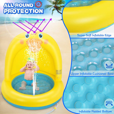 Piscine gonflable pour enfants Motif canard en caoutchouc