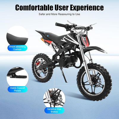 Moto tout-terrain 49cc Vert/Orange/Noir