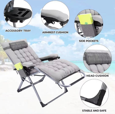 Chaise Zero Gravity capacité de charge 160 kg