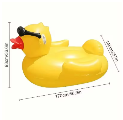 Canard jaune gonflable avec lunettes de soleil