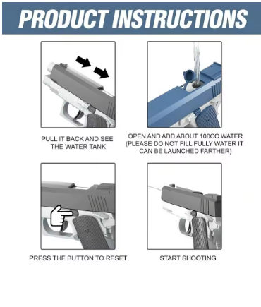 2 jeux de pistolets à eau M1911