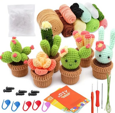 Ensemble de crochet 6 pièces Cactus