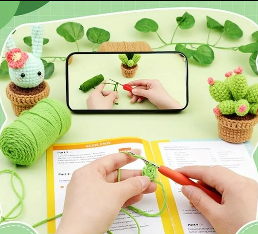 Ensemble de crochet 6 pièces Cactus