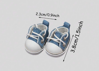 Mini baskets en toile adaptées à Labubu's