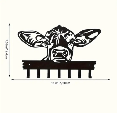 Porte-manteau mural Vache