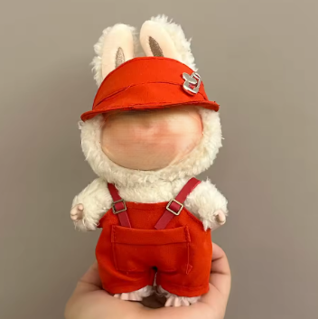 Tenue Labubu – Salopette rouge avec casquette