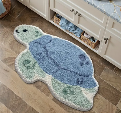 Tapis de bain en forme de tortue