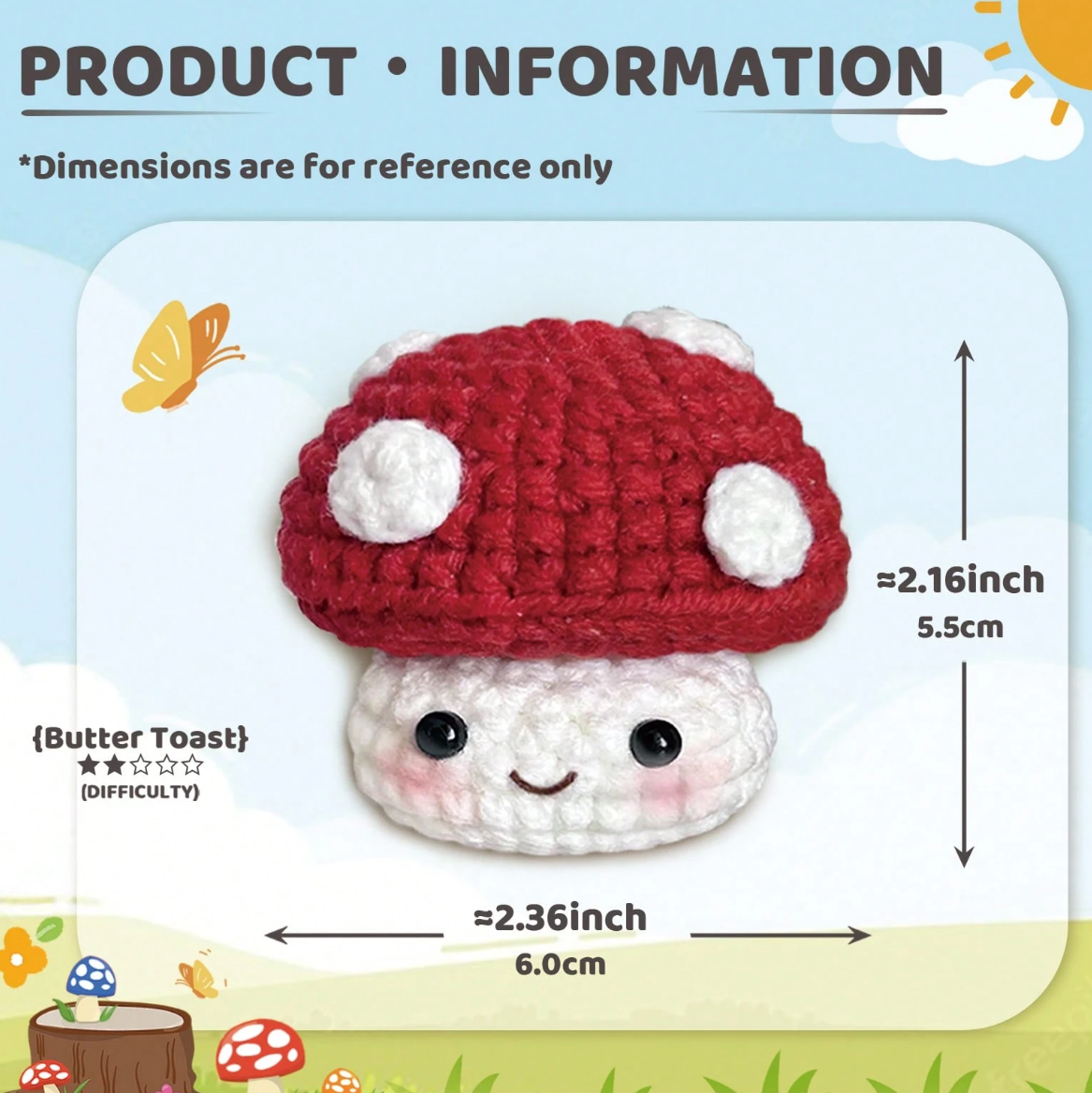 Kit de crochet champignon