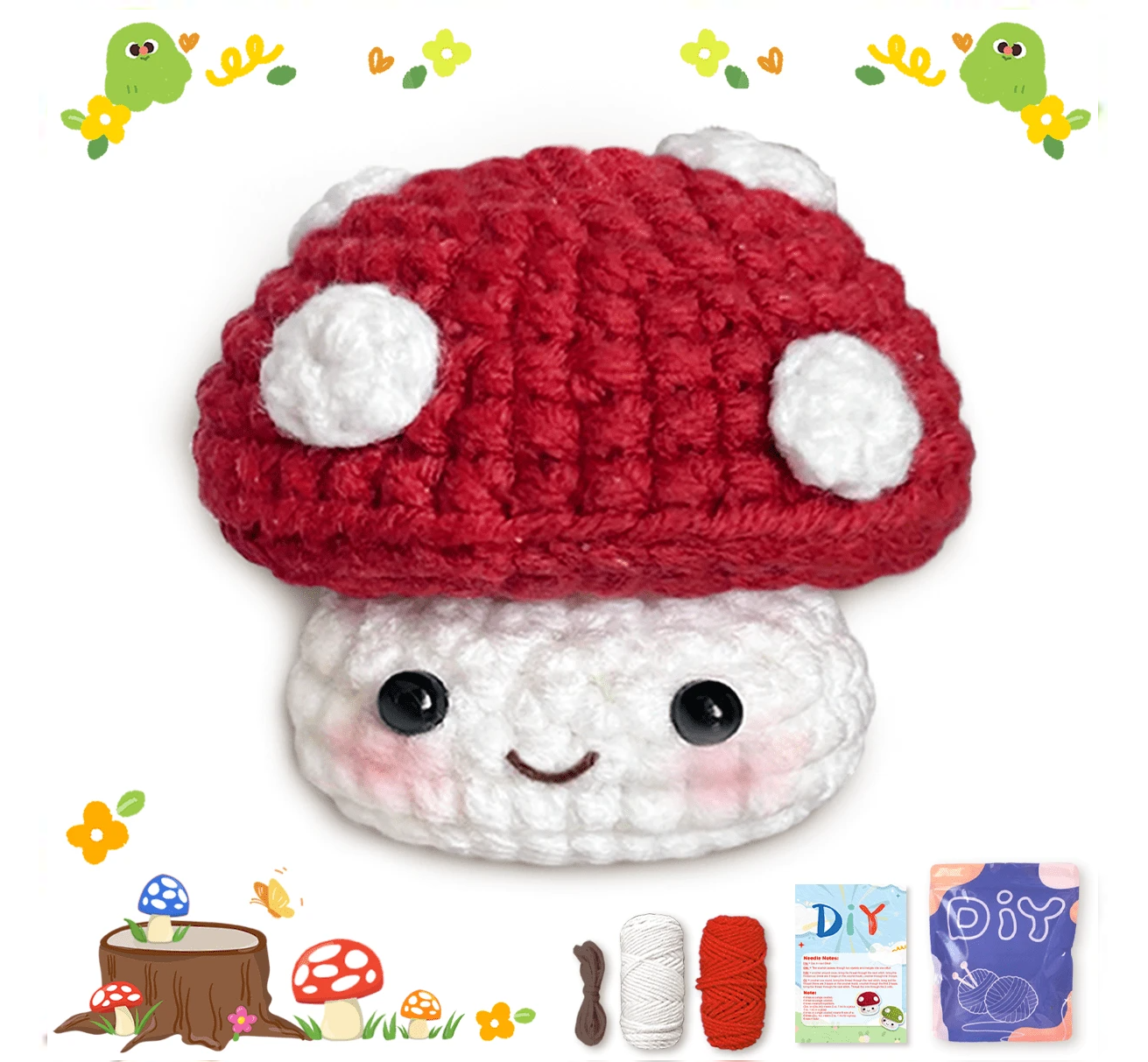 Kit de crochet champignon