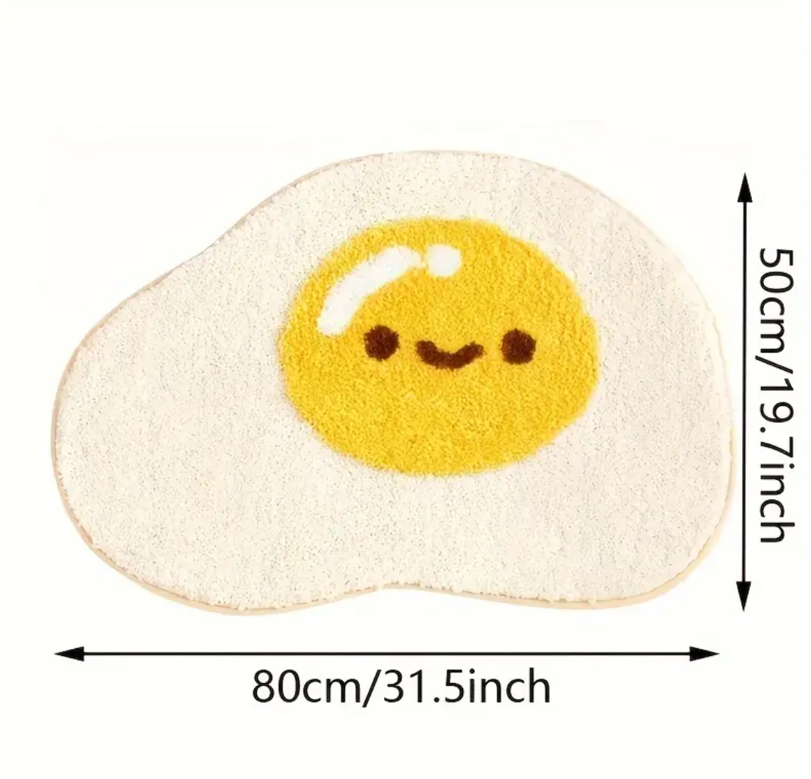 Tapis de bain en forme d'œuf mignon