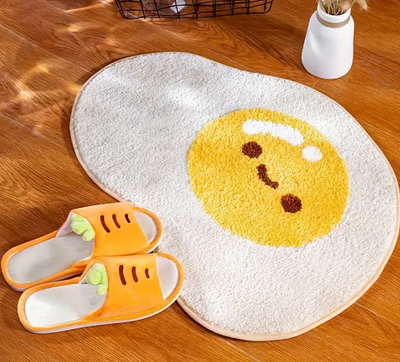 Tapis de bain en forme d'œuf mignon