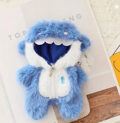 Tenue de requin bleu pour poupée Labubu