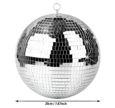 Boule disco en mosaïque argentée