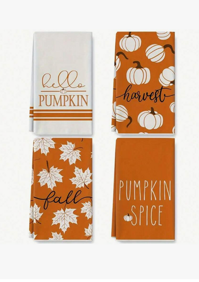 4-delige Herfst Theedoeken Set