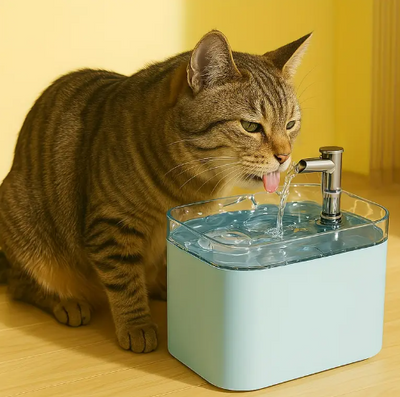 Automatische Kattenwaterfontein in Moderne Kleuren