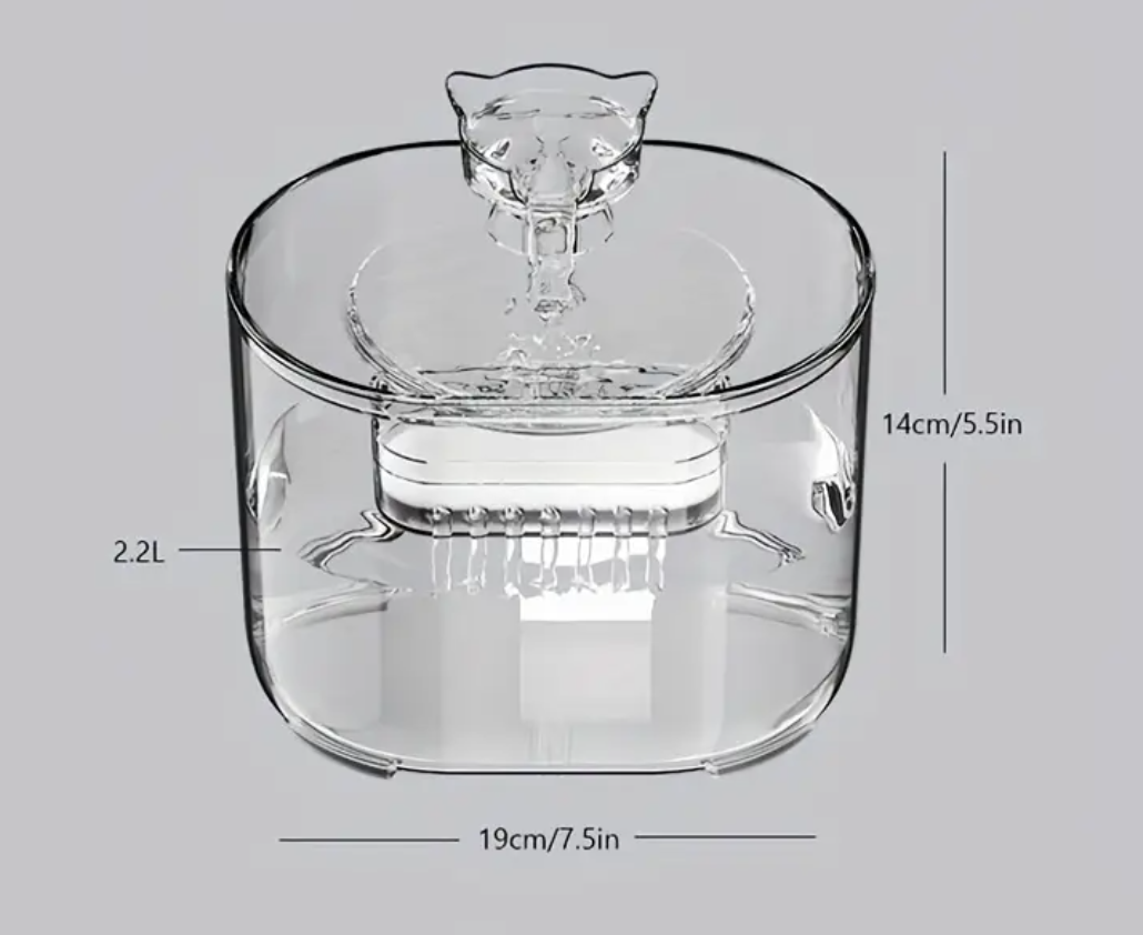Transparante Kattenwaterfontein – 2,2L