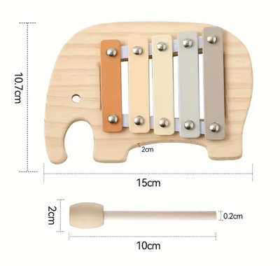 Xylophone éléphant en bois