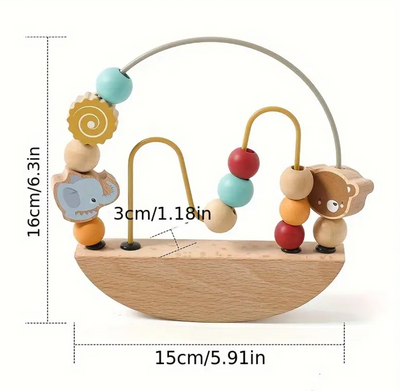 Jouet éducatif en bois avec perles