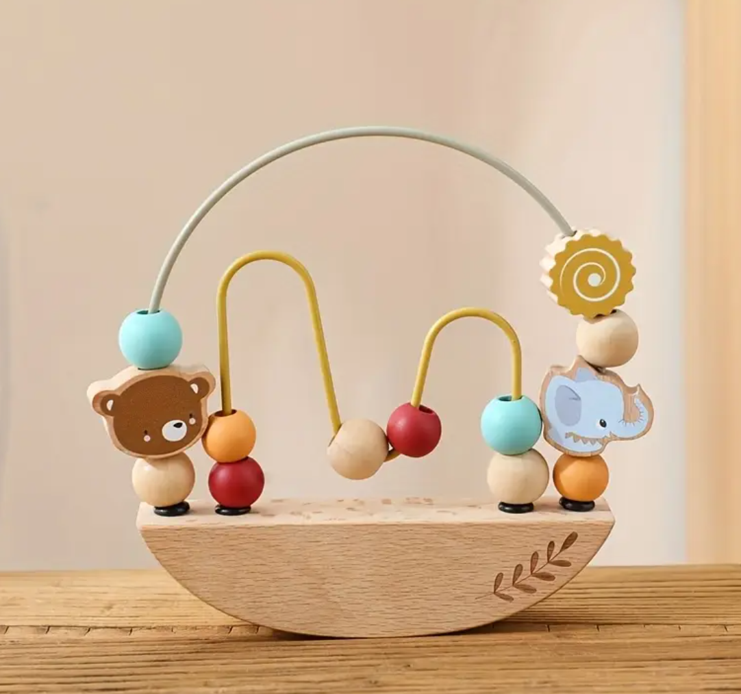 Jouet éducatif en bois avec perles