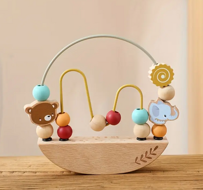 Jouet éducatif en bois avec perles