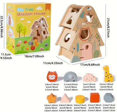 Maison de jouets éducatifs en bois