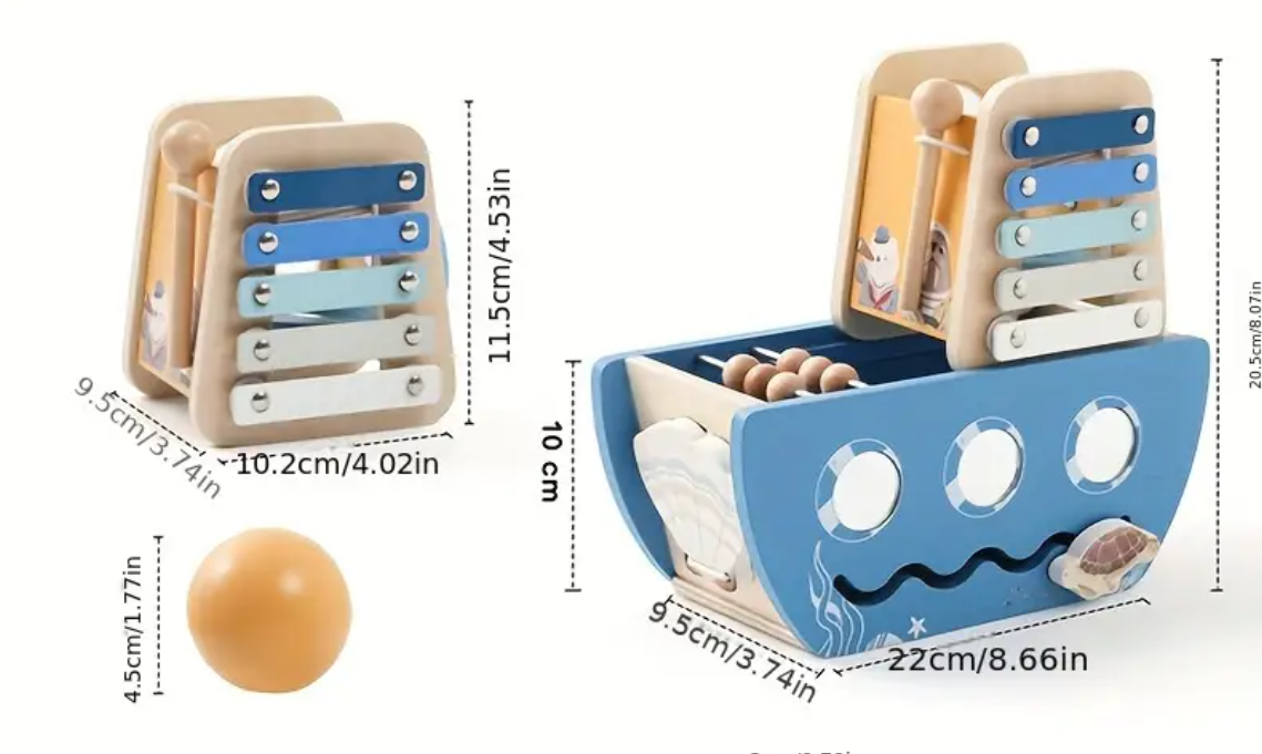 5-in-1 Educational Pirate Ship Playset